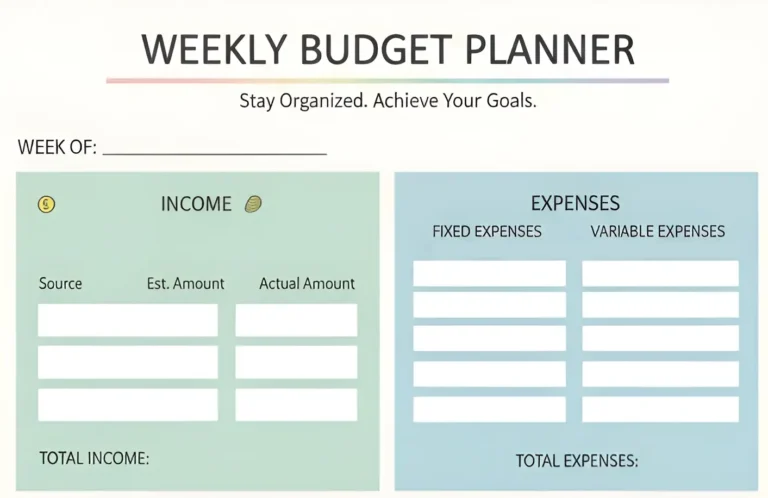 💸 Take Control of Your Finances with This Weekly Budget Planner (Free Download!) 🧾✨