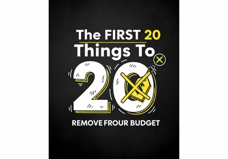 The First 20 Things To Remove From Your Budget